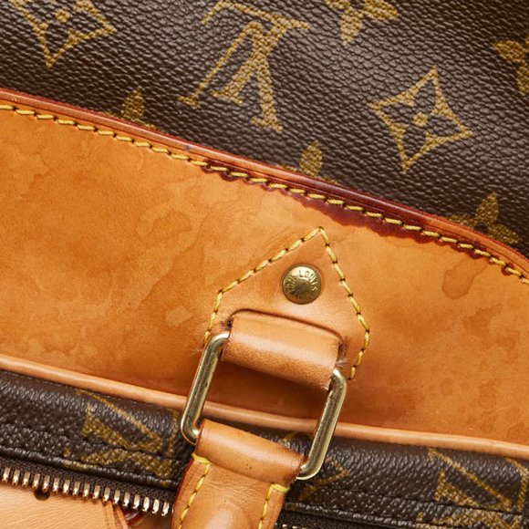 Louis Vuitton Monogram Alize Boston Bag Shoulder M41399 Brown Leather PVC Men... - Picture 7 of 14